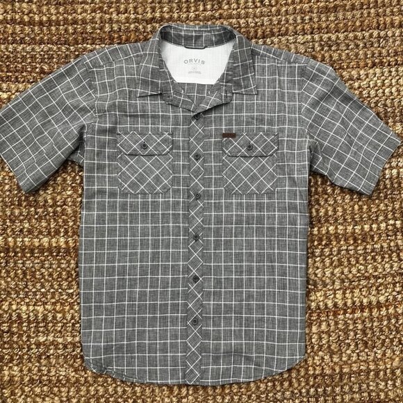 Orvis Men’s Button Down Short Sleeve Performance Shirt Gray (XL Mens) - Picture 4 of 8